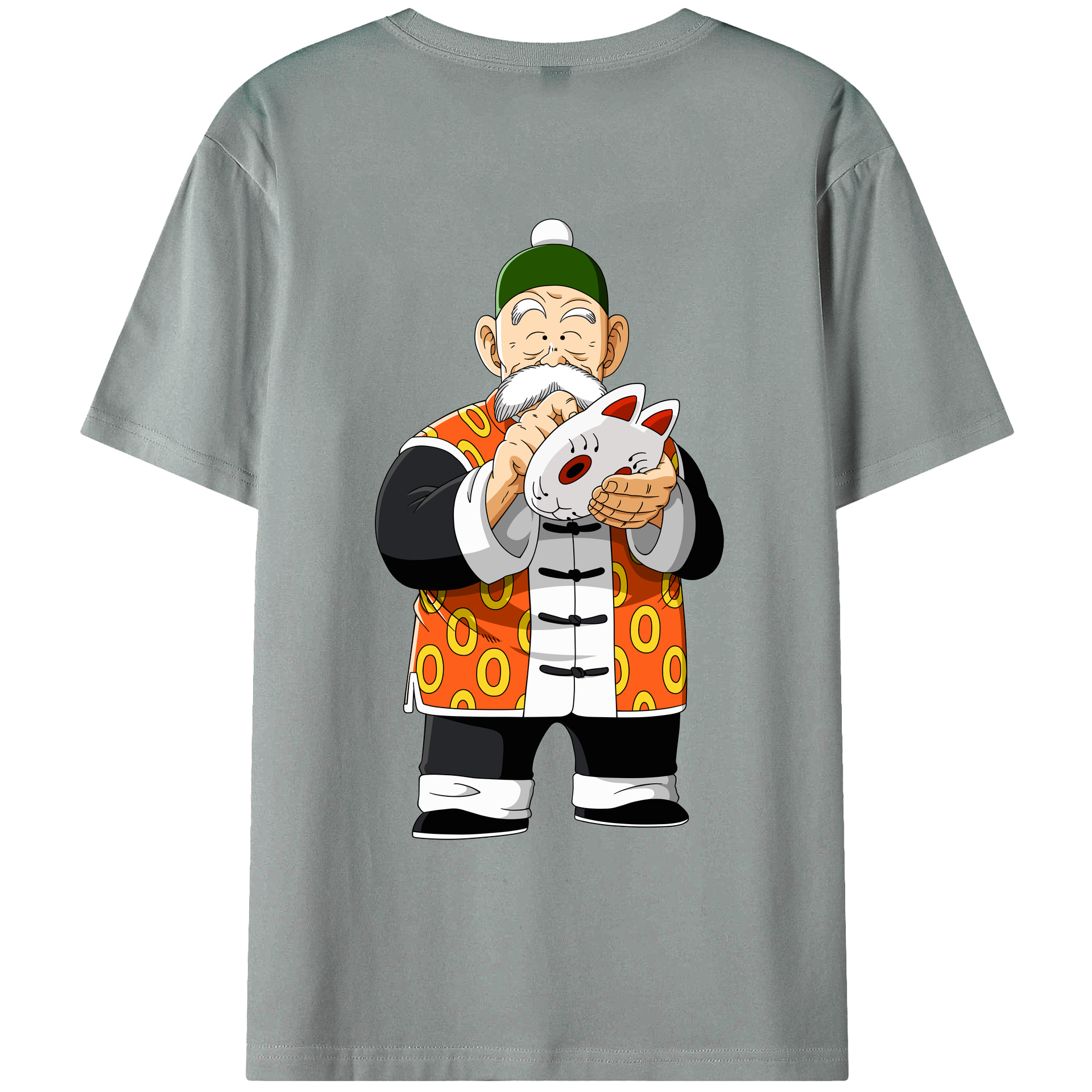（画像用） ドラゴンボール 亀仙人（かめせんにん） DRAGON BALL Master Roshi Kame Sennin 綿100％ メンズ半袖Tシャツ（バックプリント） 通気性